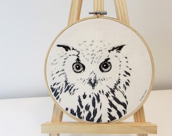 Owl hand embroidery pattern - PDF - Instant download