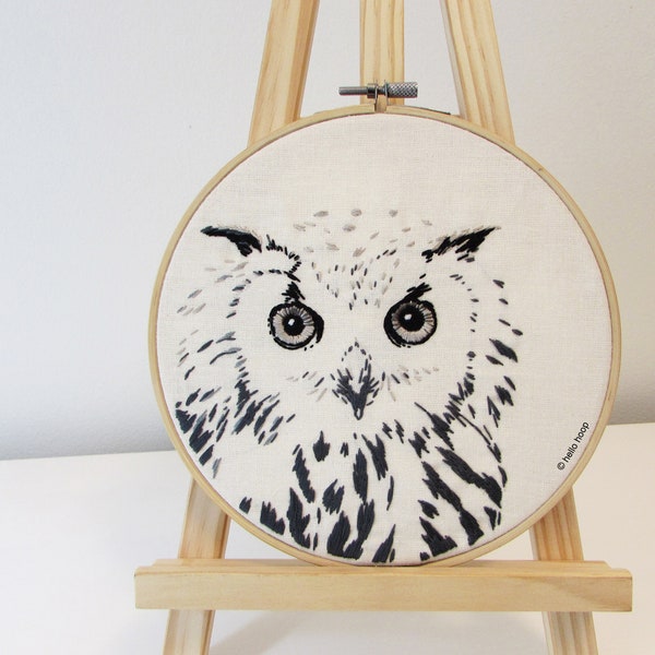 Owl hand embroidery pattern - PDF - Instant download