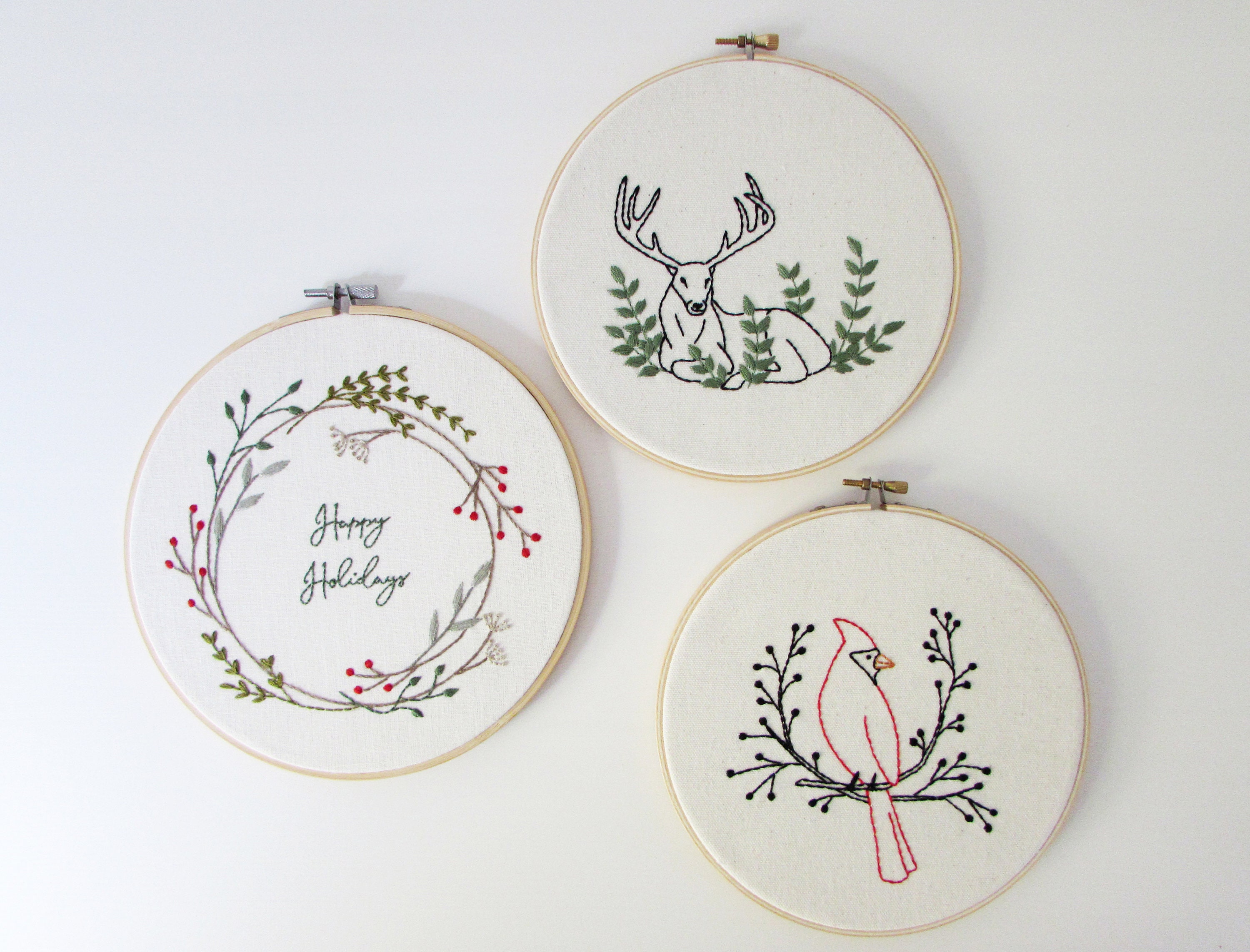 Deer Hand Embroidery Pattern Woodland Animals PDF Etsy