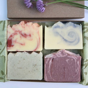 4 Big Bars Soap Gift Set Natural Soap Vegan Soap Hand Made Soap image 3