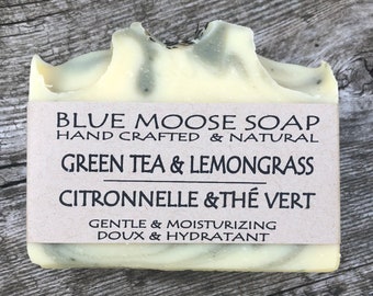 Green Tea & Lemongrass Soap / All Natural / Vegan / Handmade