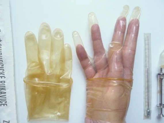 transparent latex gloves