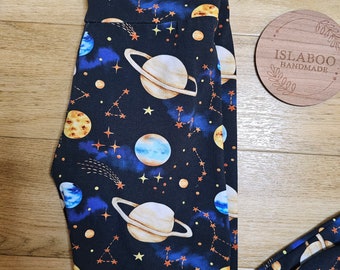 Space leggings, universe leggings, galaxy leggings, navy space leggings, Planets and Stars leggings, unisex  space leggings