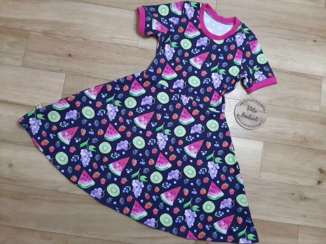 Summer Fruity Skater Dress Summer Fruits Dress Summer Skater Etsy