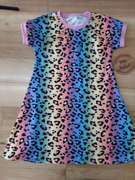 colorful leopard dress