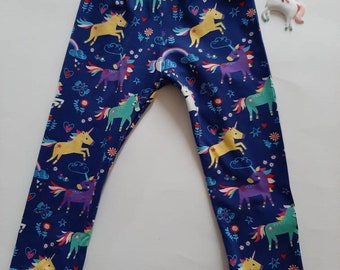 Unicorn and rainbow leggings, unicorn leggings,  rainbow leggings, pretty unicorn pants, rainbows and unicorn leggings