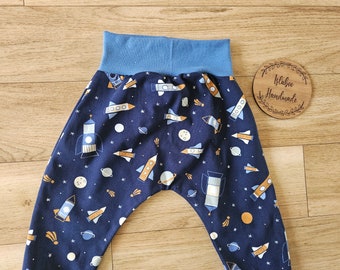 Navy space harems, universe harem leggings, boys navy space harems, space rocket harems, planet and stars harems, galaxy harems