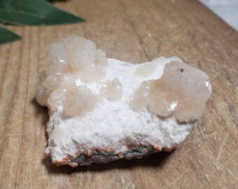 Heulandite on mordenite natural crystal india mineral specimen y42 / Natural Crystals/ Genuine Crystals