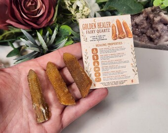 Golden Fairy Spirit Quartz Crystal Point | Boekenhouthoek South Africa | Natural Iron Oxide Quartz