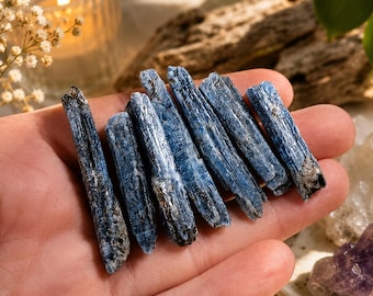 Natural Blue Kyanite Blade Crystal | Raw Zimbabwe Healing Stone, Collector Specimen