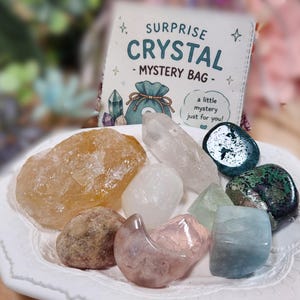 6oz Crystal Surprise Bag | Assorted Raw & Tumbled Gemstones (Mystery Mix)