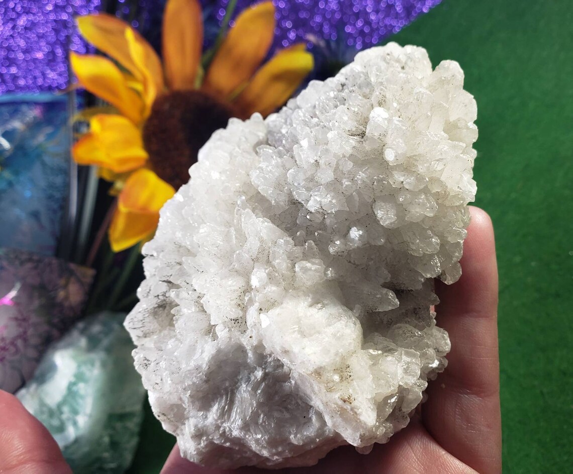 White Calcite crystals cluster crystal Calcite mexico white | Etsy