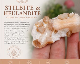 Stilbite with Heulandite on mordenite natural crystal india mineral specimen y33