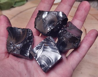 Rare Colombian Raquirite | Elite Shungite Alternative | Natural Grounding Protection Stone | Raw Black Crystal