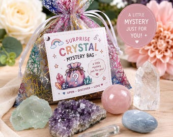 6oz Crystal Surprise Bag | Assorted Raw & Tumbled Gemstones (Mystery Mix)