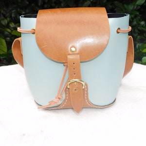 Robins Egg Blue Small Bucket Style Handbag
