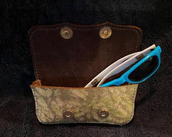 Beautiful Camo Leather Eyeglasses Case