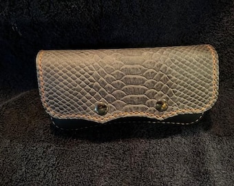 Beautiful Python Embossed Glasses Case