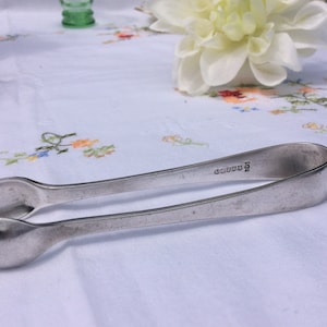 Vintage EPNS Sugar Tongs, vintage  A1 silver plated tongs by S & P, sugar cube tongs, sugar nips