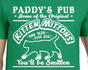 Kitten Mittons, Kitten Mittens, It's Always Sunny, Paddy's Pub, Philadelphia, Funny, Satire, Parody Adult Unisex Short Sleeve Tshirt