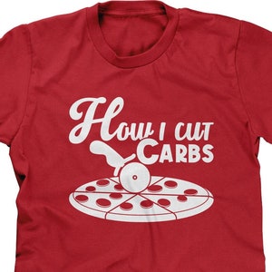 This Is How I Cut Carbs Mens Short Sleeve T-shirt - Workout Cheat Meal Pizza Funny Foodie Humor Gym Dad Joke Pun Parody Word Play - DT-00935