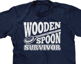 Wooden Spoon Survivor Mens Short Sleeve T-shirt - Childhood Memories Spanking Funny Humor Joke Parody - DT-00034