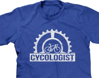 Cycologist Mens Short Sleeve T-shirt - Bicycle Shirt, Cycling Shirt, Mountain Biking, Funny Bike Shirt, Cycling Pun, Punny Shirt - DT-00921