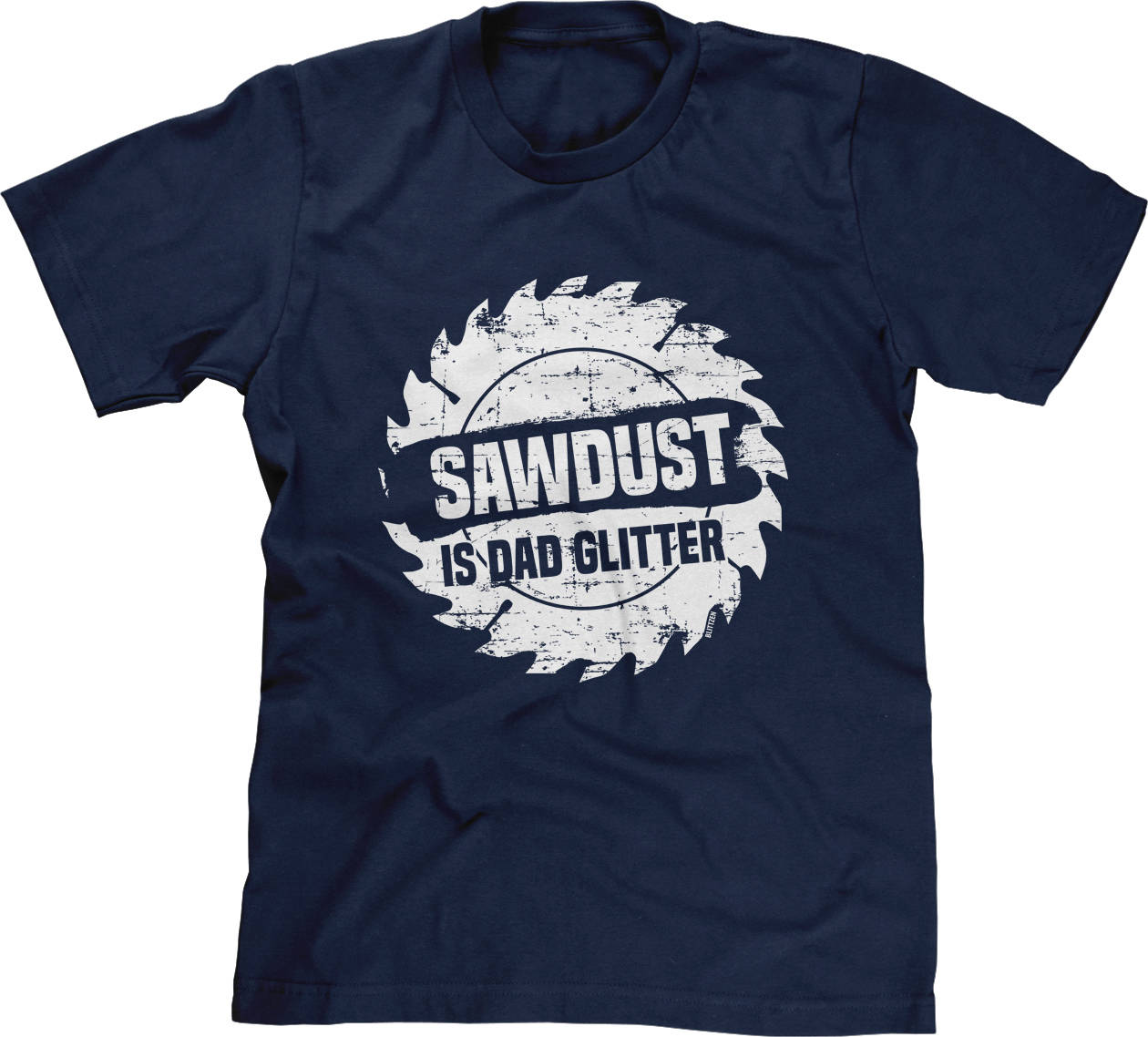 Custom Apparel R Us Sawdust is Man Glitter Fathers Day Mens Short Sleeve T Shirt White Large Custom Apparel R Us Sawdust is Man Glitter Fathers Day Mens Short Sleeve T Shirt White Large