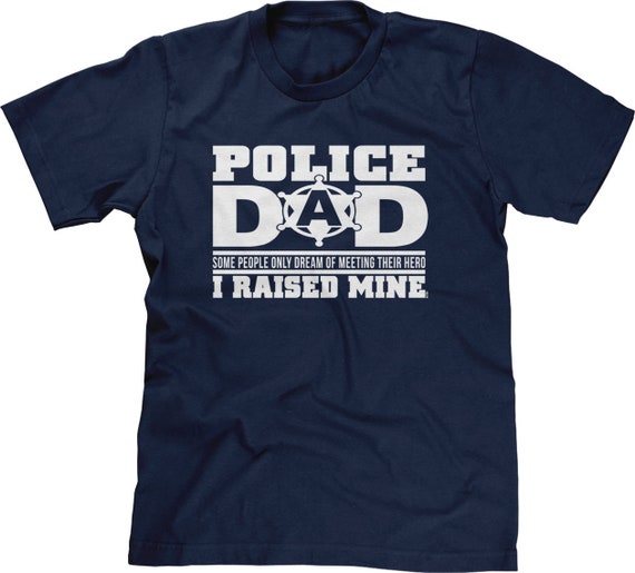Police Dad Mens Short Sleeve Father Parents Son Daughter Blue Line  Patriotic Happy Love Family Gift Present DT-01968 -  Australia