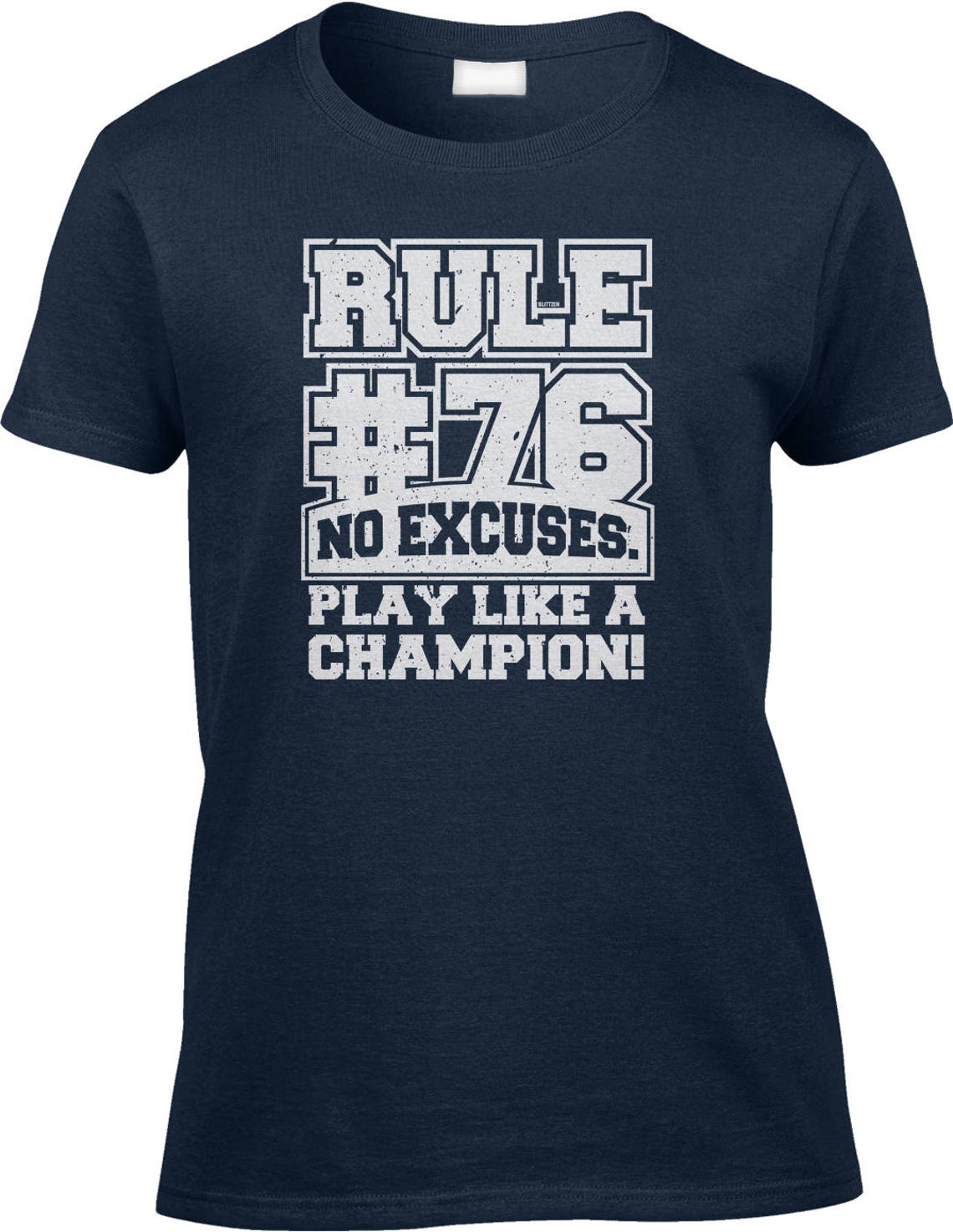 Rule 76 No Excuses Play Like A Champion Womens Short Sleeve Etsy rule-76-no-excuses-play-like-a-champion-womens-short-sleeve-etsy