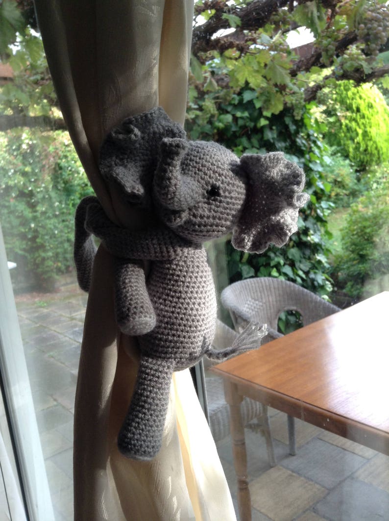 Elephant Curtain Tie Back single Nursery Curtains Tie Etsy