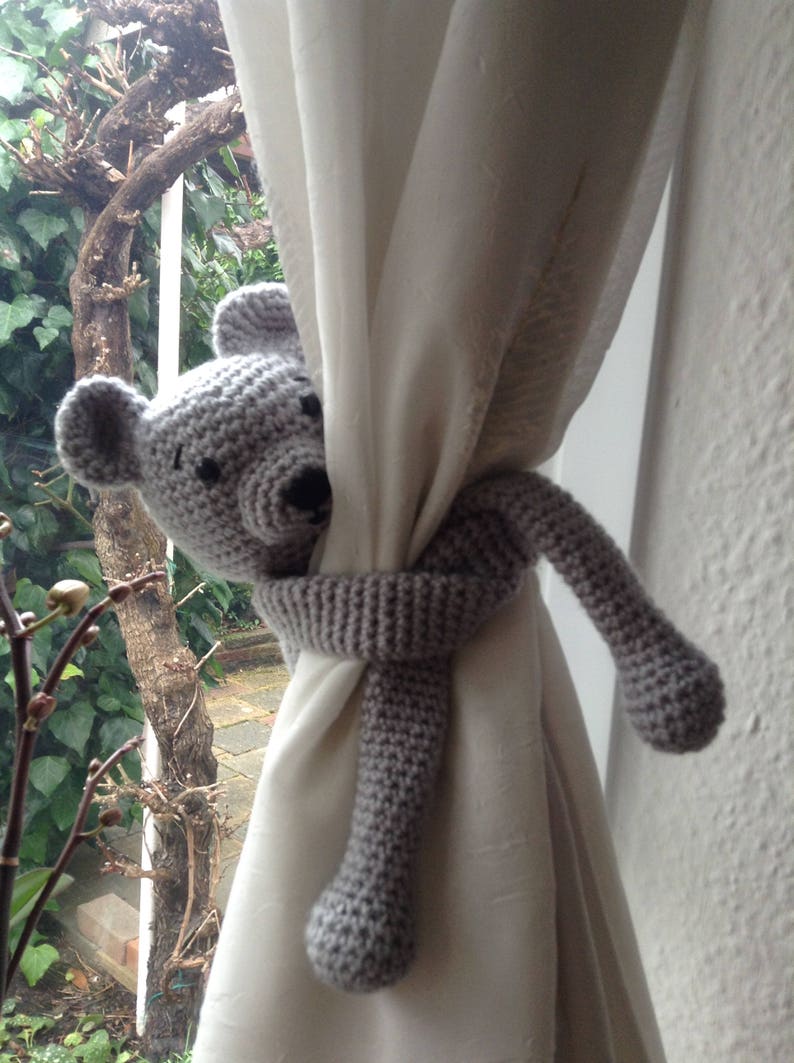Bear Curtains Tie Back single Animal Tie Backs Amigurumi Etsy UK