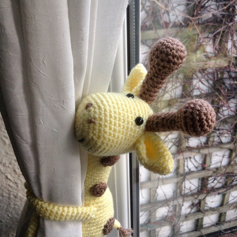 Giraffe single curtain tie back nursery curtain tie back Etsy