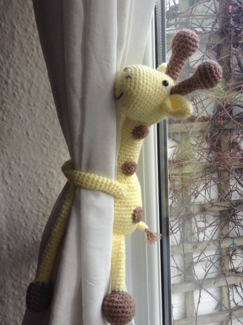 Giraffe single curtain tie back nursery curtain tie back Etsy
