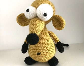 Crochet Rat Amigurumi Mouse Gift for boyfriend Handmade crochet stuffed animals Funky gifts for friends House decoration