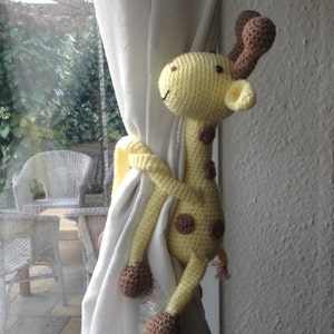 Crochet Cute Giraffe Kids Room Curtain Tie