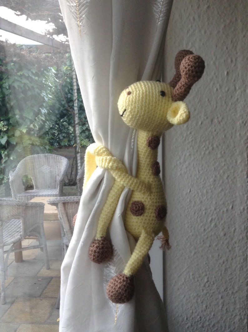 Giraffe single curtain tie back nursery curtain tie back Etsy