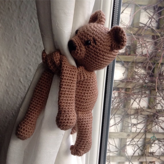 Bear Curtain Tie Back Single Nursery Curtain Tie Back Etsy