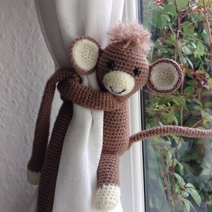 Affe Gardinen Raffhalter Einzelvorhang Schürze Tier Vorhang Schürze Kinderzimmer Dekoration neues Baby Geschenk neue Eltern Geschenk Baby Shower Geschenk