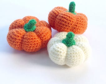 Halloween pumpkin (set of 3) Halloween decoration amigurumi pumpkin crochet pumpkin stuffed pumpkin pumpkin toy Halloween gift for kids