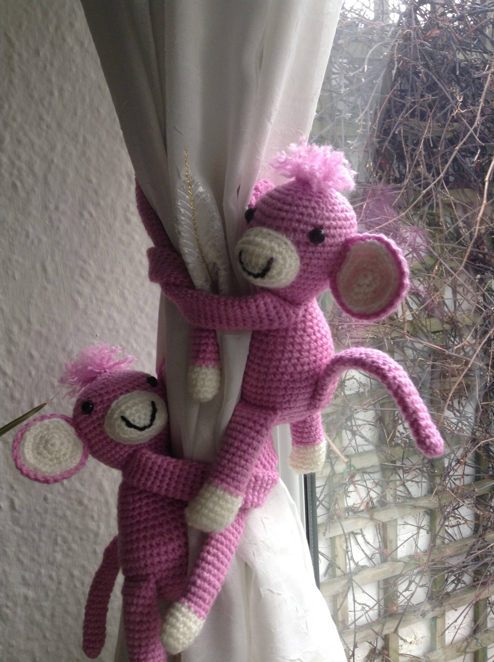 Monkey curtains tie back single curtain tie back animal Etsy