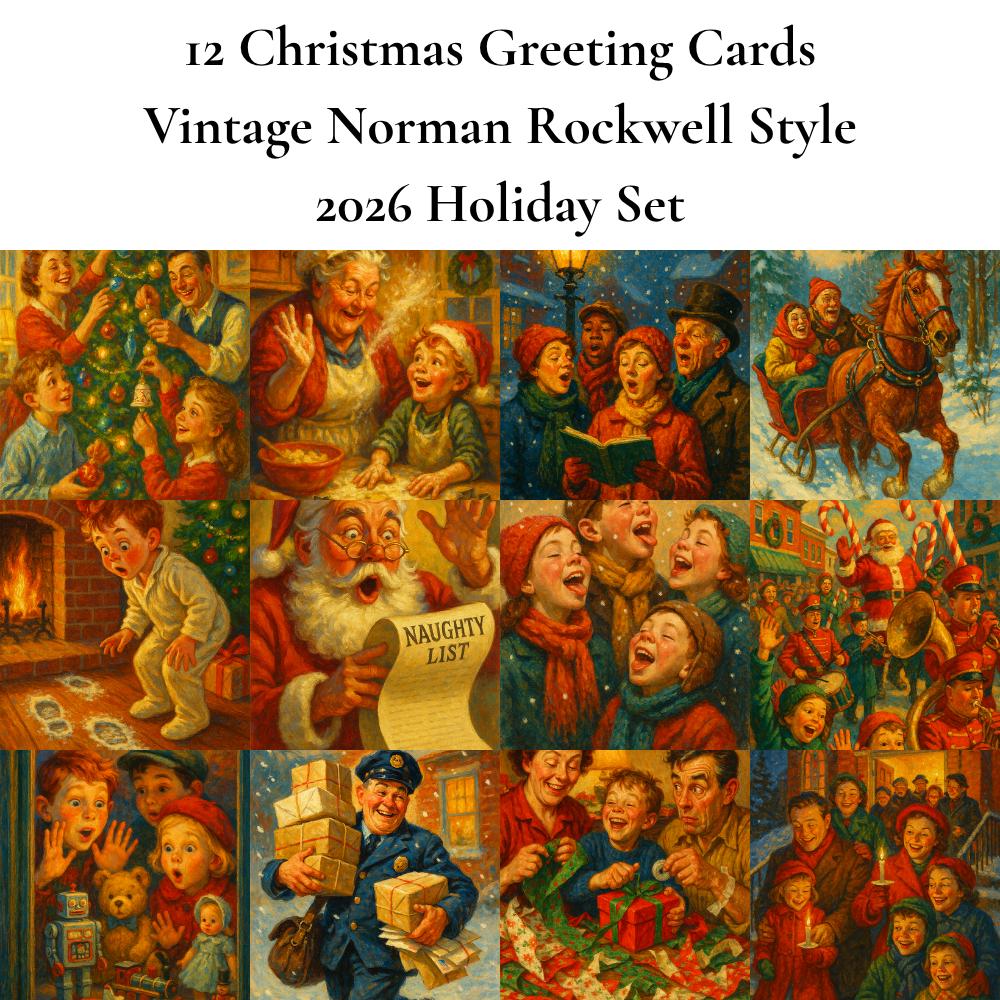 Norman Rockwell Christmas Card - Etsy