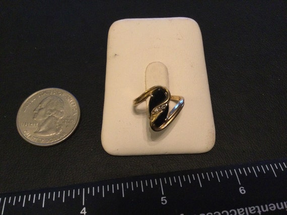 10kt yellow gold Black Onyx Ring (C437) - image 1