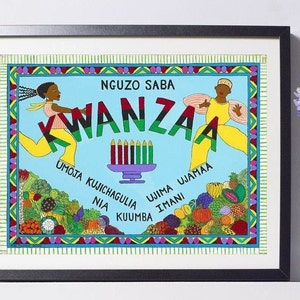 Kwanzaa Holiday Celebration Art Painting PSNY - Home Decor - Pat Singer&#39;s New York