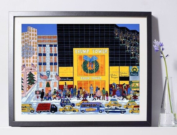 New York Art - Trump Tower Art - New York Gift - Trump Art - NYC