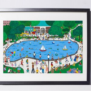 New York Art - Central Park Boathouse Art - New York Gift - NYC Art Print - Pat Singer's New York