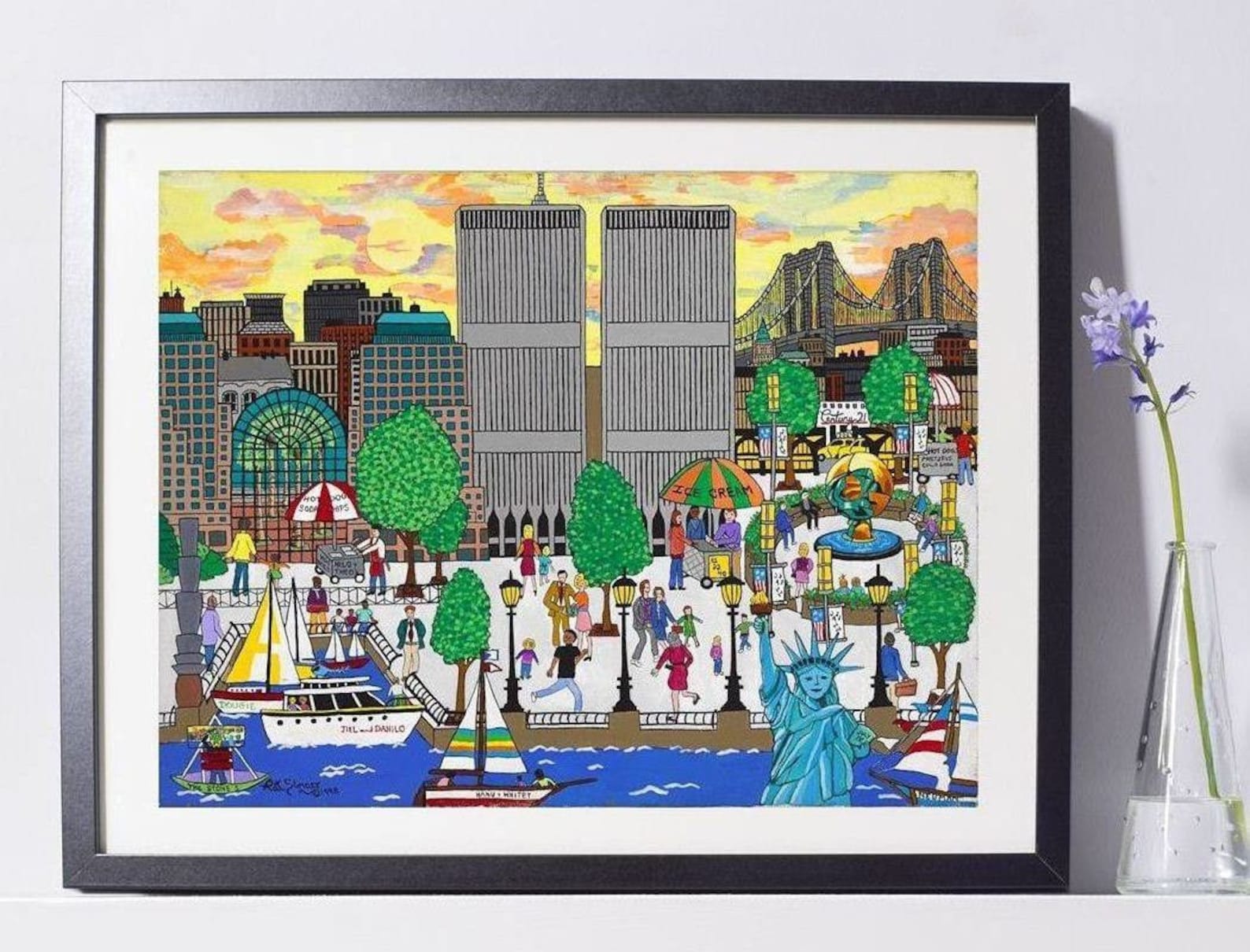 New York Art World Trade Center Art Twin Towers Art Home Decor New York