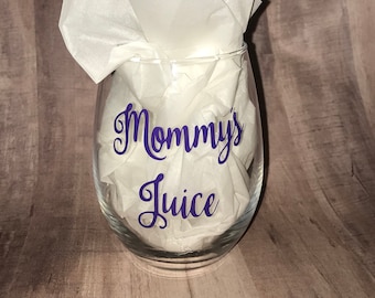 Mamma juice vinglas, mamma vinglas, mamma juice, vinglas mamma, nyblivna mamma vinglas, mammapresent, mammaglas, mammaglas splitterfritt