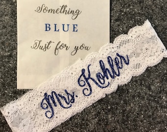 Blue Garter, Wedding Garter, Personalized Garters, Something Blue, You're Next, Wedding Garter, Personalized Wedding Garters, Toss Garter