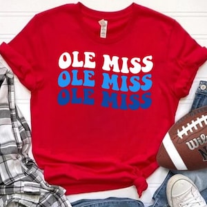 Groovy Toddy Rebels fotbollströja, fotbollströja för kvinnor, Hotty Toddy Tailgate fotbollströja, Rebels-tröja, Ole Mississippi fotboll
